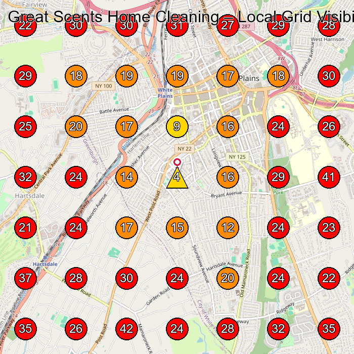 Great Scents Home Cleaning GeoGrid visibility map for Janitorial Service in None